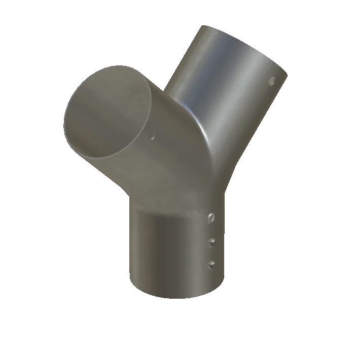 Y-piece, galvanized steel