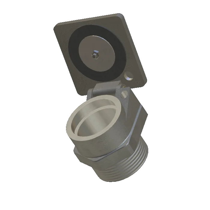 Hinged lid, aluminum