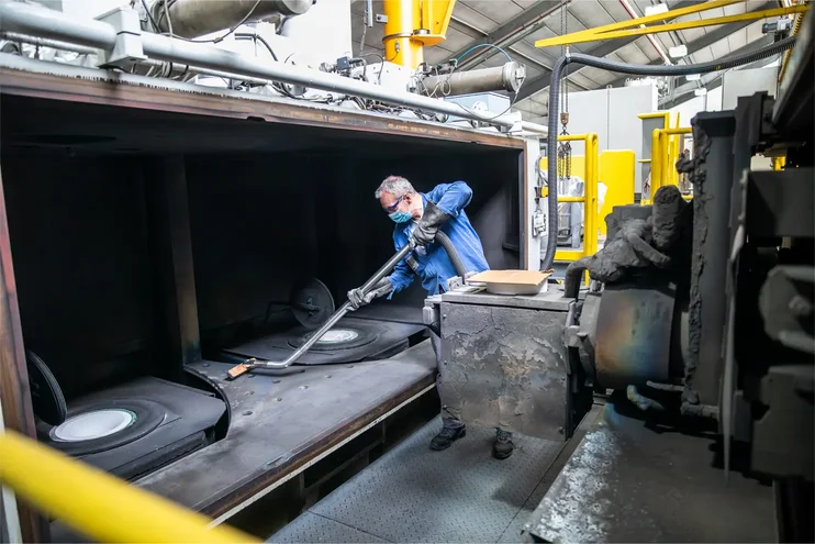 Removing residues from high-temperature processes