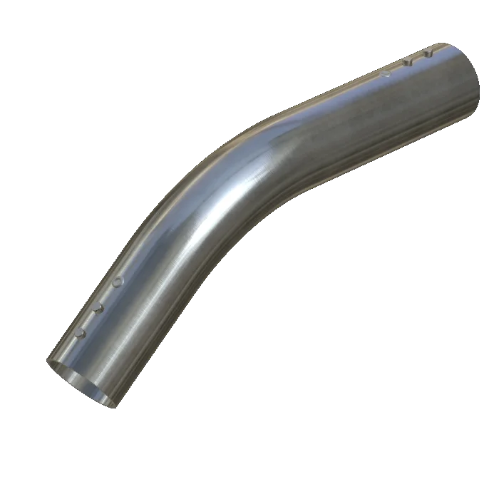 Curved hand shower, stainless steel