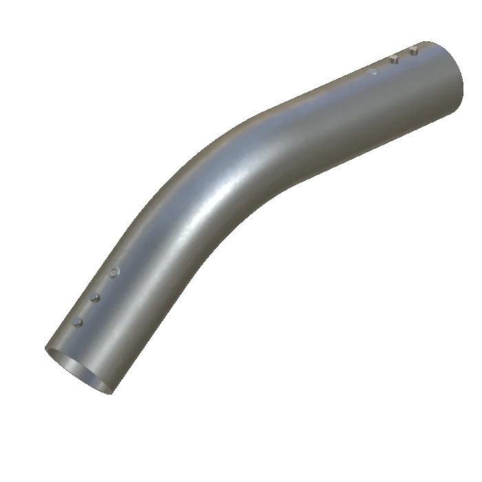 Curved hand shower, galvanized steel