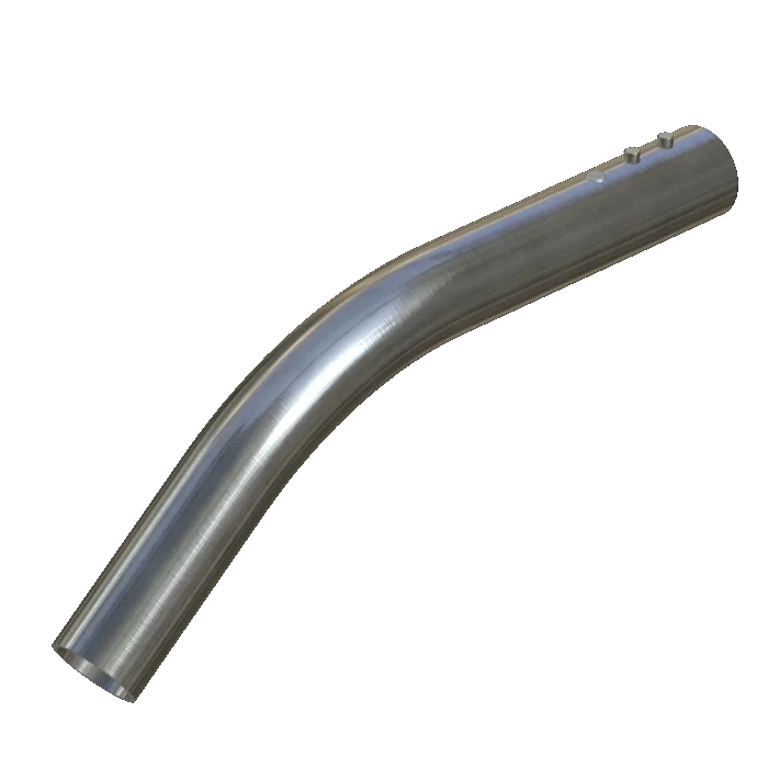 Curved hand tube, stainless steel
