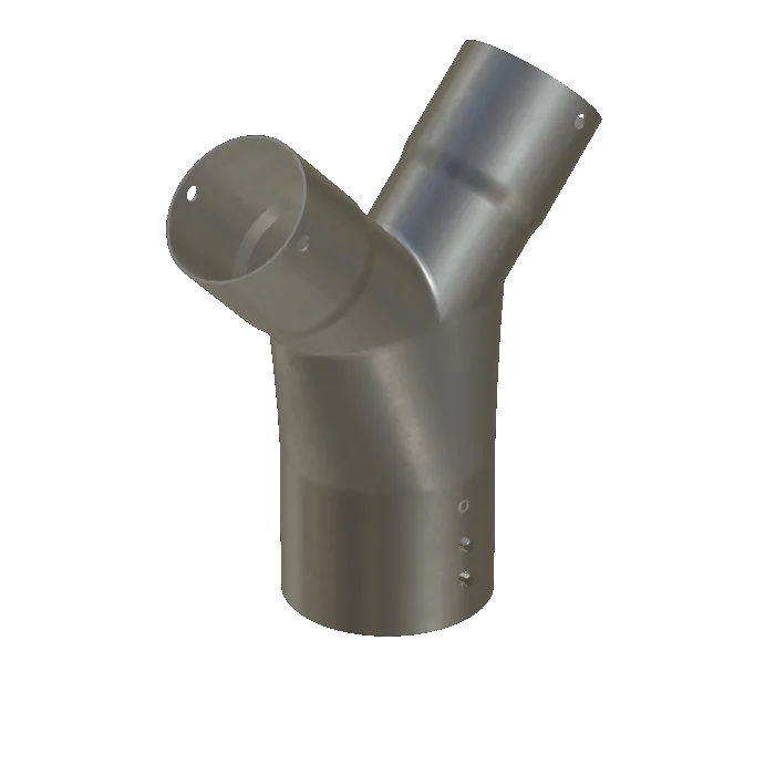 Y-piece, galvanized steel
