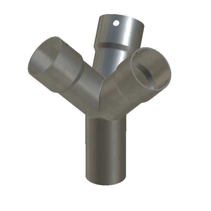 Y-piece, galvanized steel