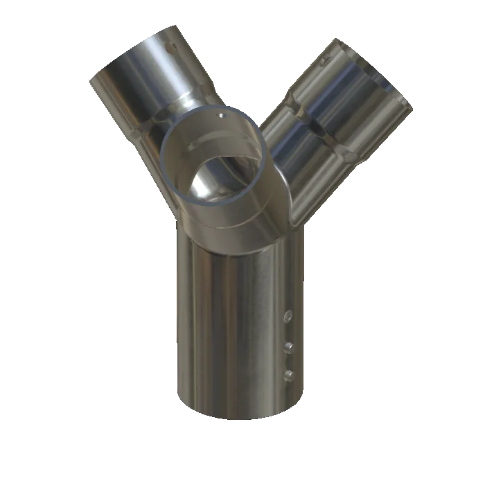 Y-piece, stainless steel