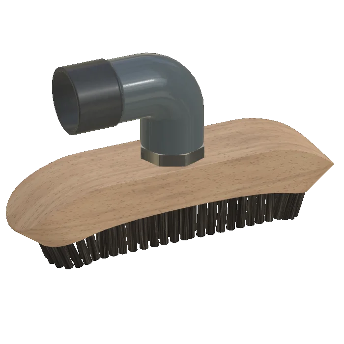 Brush mouthpiece, rounded wood