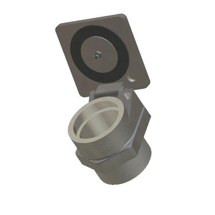 Hinged lid, aluminum