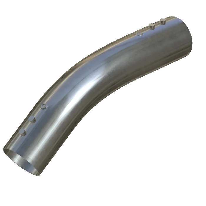 Curved hand shower, stainless steel