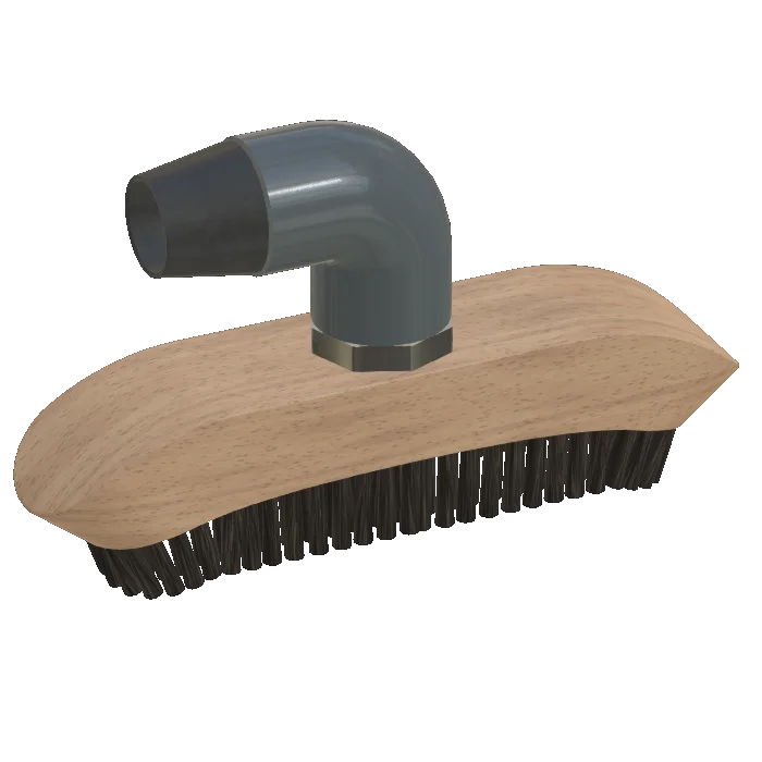 Brush mouthpiece, rounded wood