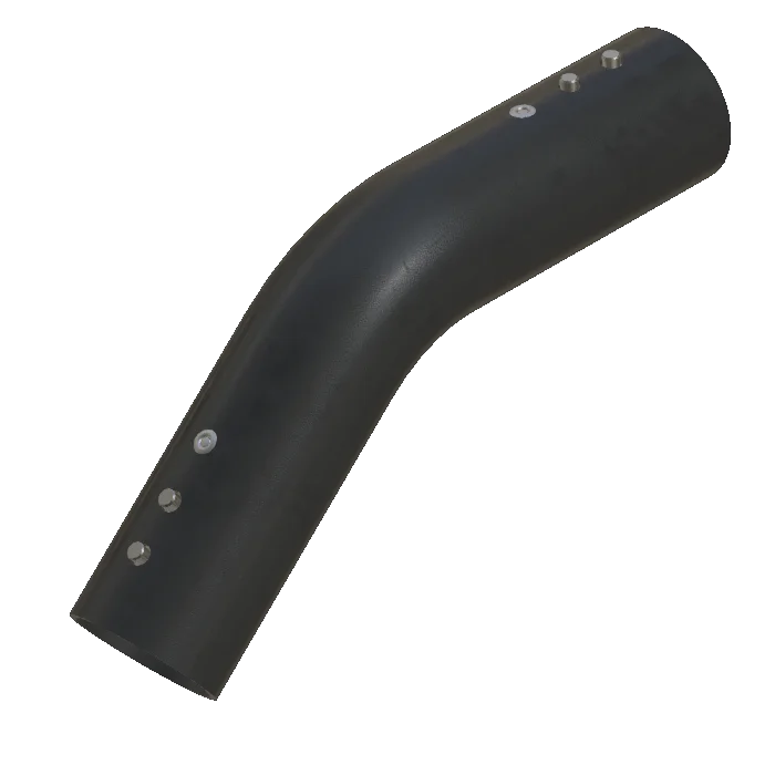 Curved hand shower, plastic
