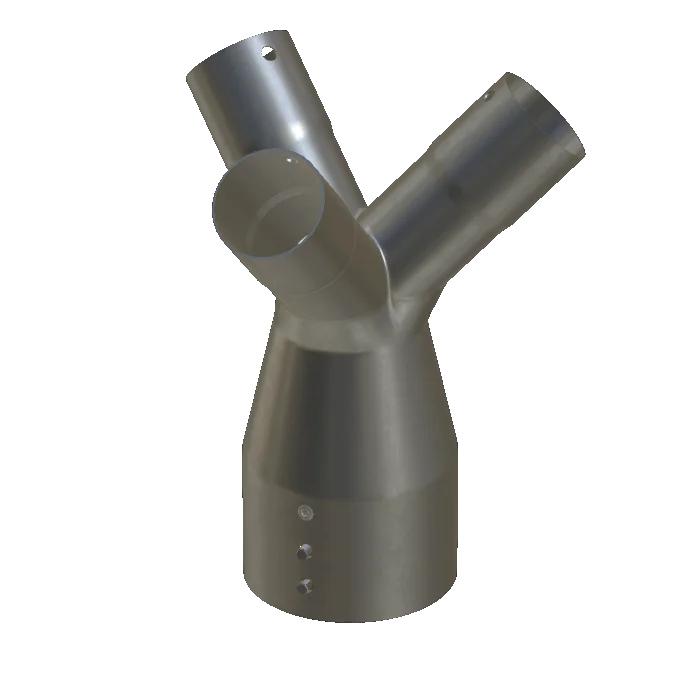 Y-piece, galvanized steel