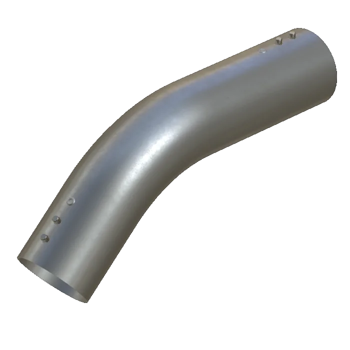 Curved hand shower, galvanized steel