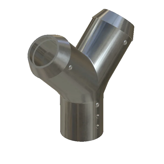 Y-piece, stainless steel