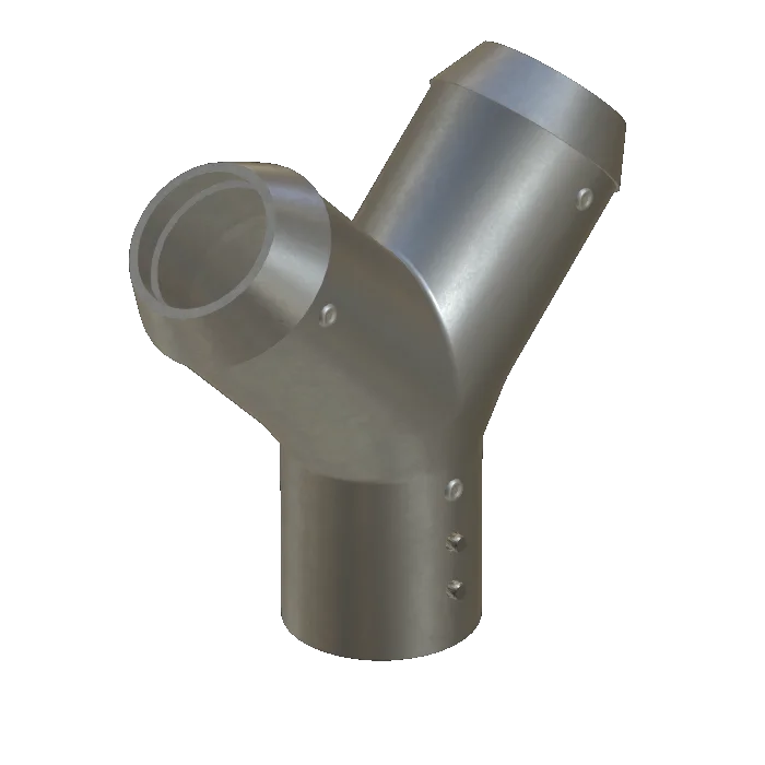 Y-piece, galvanized steel