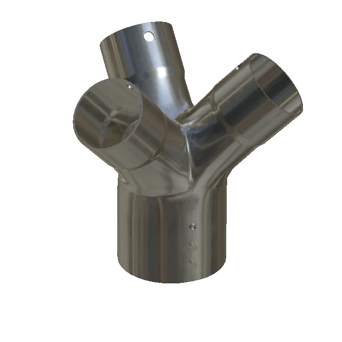 Y-piece, galvanized steel
