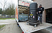 Ruwac Industriesauger DS2520 für den StaubEx-Bereich saugt Asche einer Biomasseheizung bei Bentheimer-Holz in Bad Bentheim.