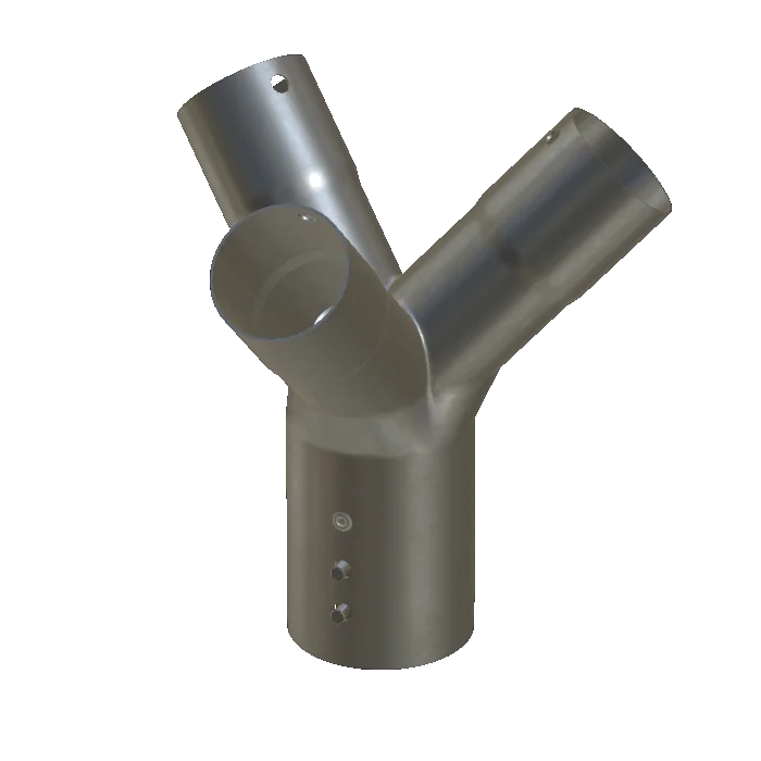 Y-piece, galvanized steel