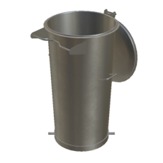 Vorabscheiderbehälter aus Stahl verzinkt Fassungsvermögen 110 Liter Artikel 10959 Ruwac