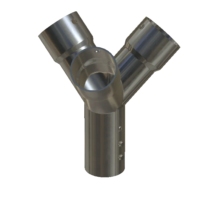 Y-piece, stainless steel