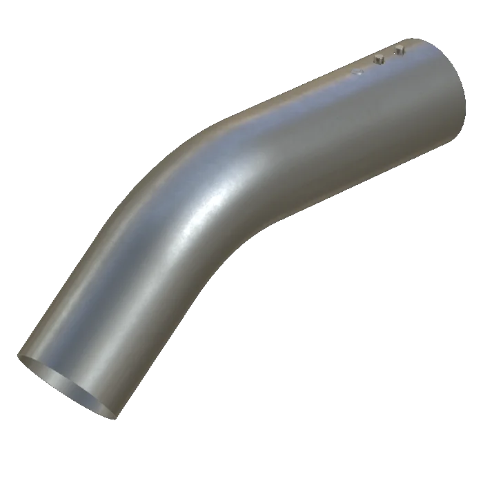 Curved hand shower, galvanized steel