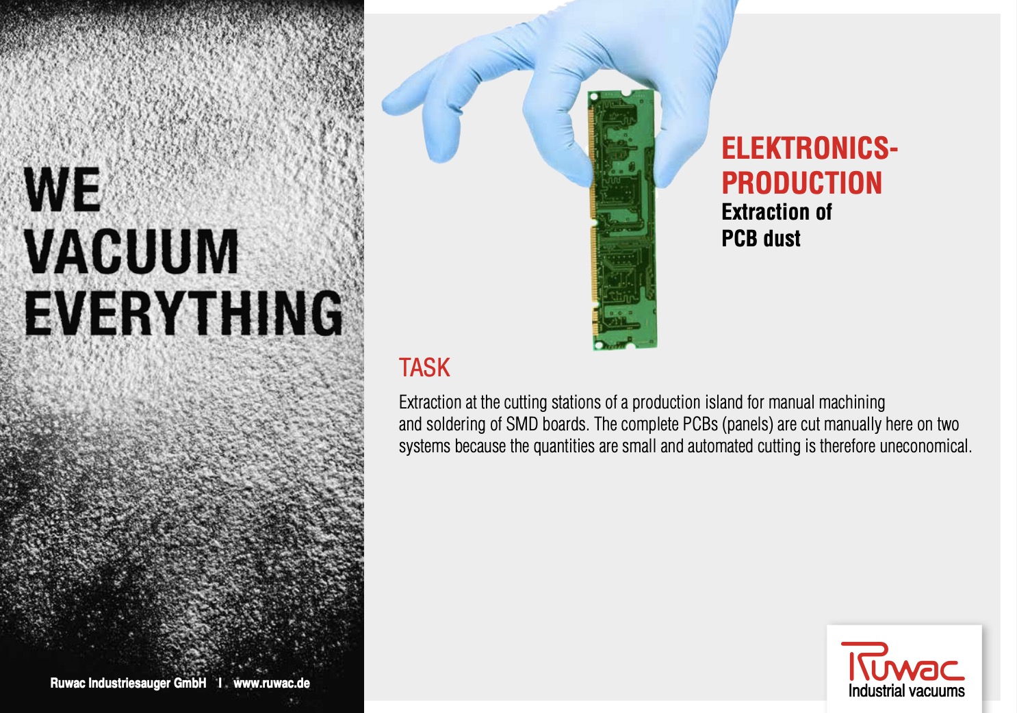 ELEKTRONICS-PRODUCTION Extraction of PCB dust preview