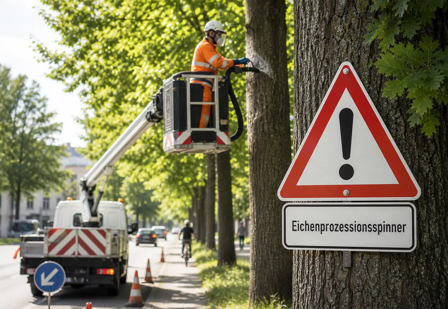 Kommunaler Einsatz an Straßenbäumen